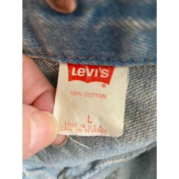 Vintage Distressed Levi’s Acid Wash Denim Jacket L - Picture 6 of 11